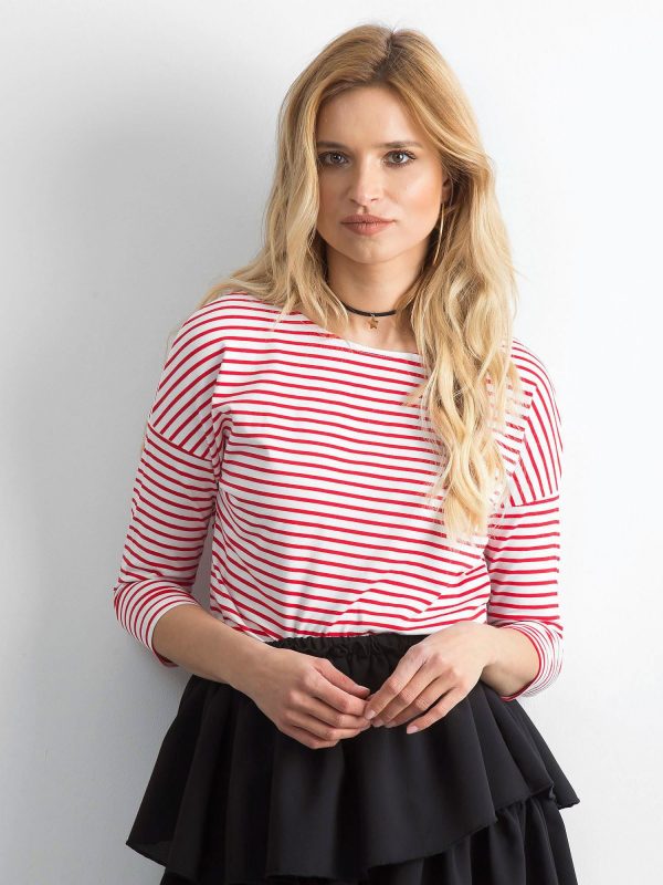 Red Striped Ladies Blouse