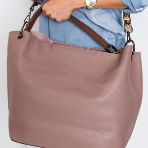 Dirty pink eco leather shopper