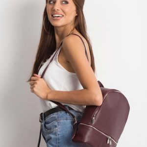 Burgundy Leather Backpack