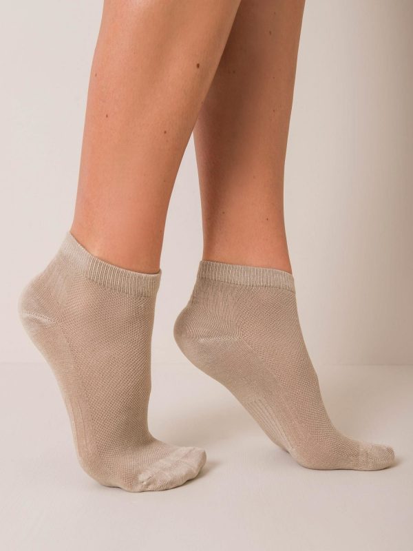 Beige women's socks