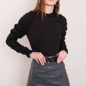 Black blouse with ruffles BSL