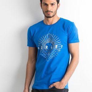 Blue Men's Cotton T-Shirt