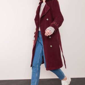 Burgundy suede coat BSL