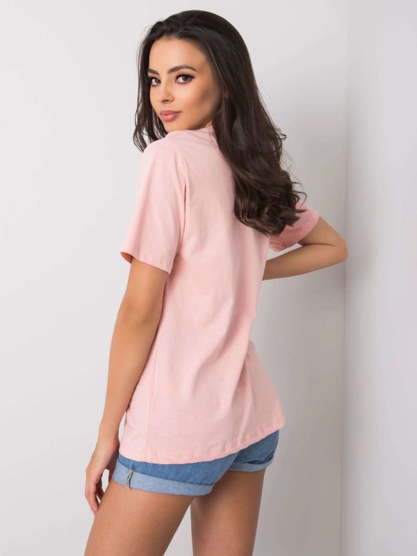 Pink T-shirt with Gloria print