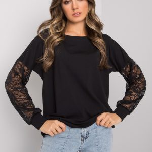 Black blouse with lace Shantelle RUE PARIS