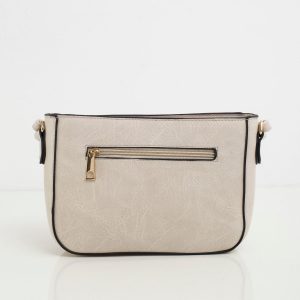 Beige eco leather ladies handbag