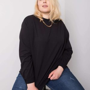 Black Harmony Cotton Plus Size Sweatshirt