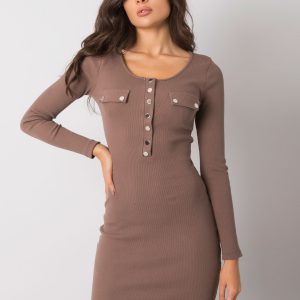 Delaware RUE PARIS Brown Pencil Dress