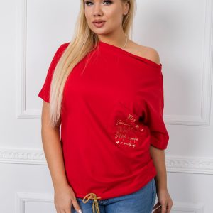 Haylie's red plus size blouse