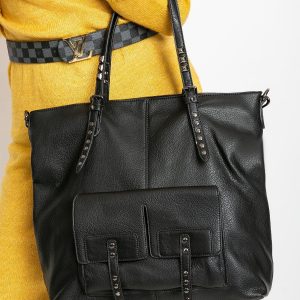 Black Large Eco Leather Bag