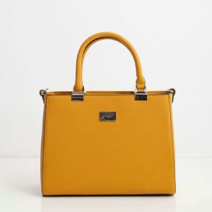 Mustard saffiano bag