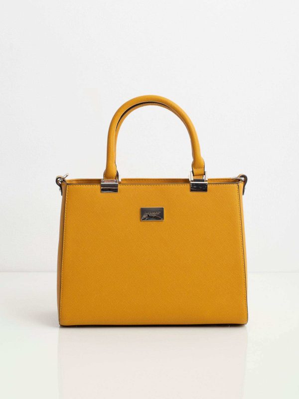 Mustard saffiano bag