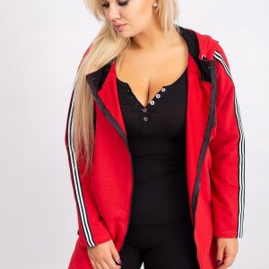 Red Hoodie Plus Size Sweatshirt