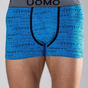 Blue Patterned Boxer Shorts