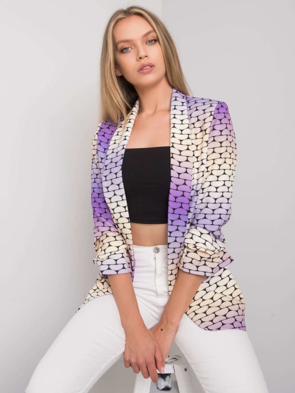 Purple and beige Midori blazer