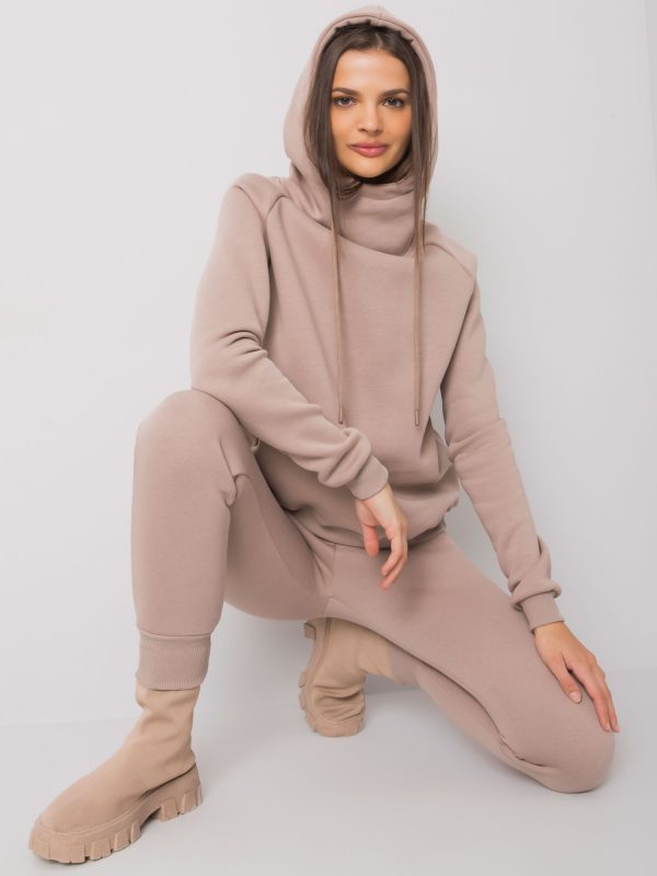 Dark beige two-piece set basic Miramar