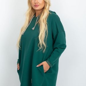 Dark green tunic plus size Sonate