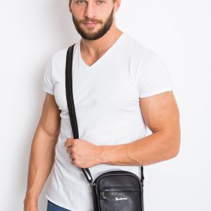 Black Genuine Leather Men's Handbag