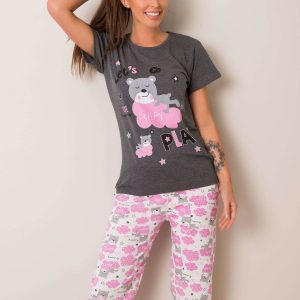 Graphite Pink Printed Pyjamas