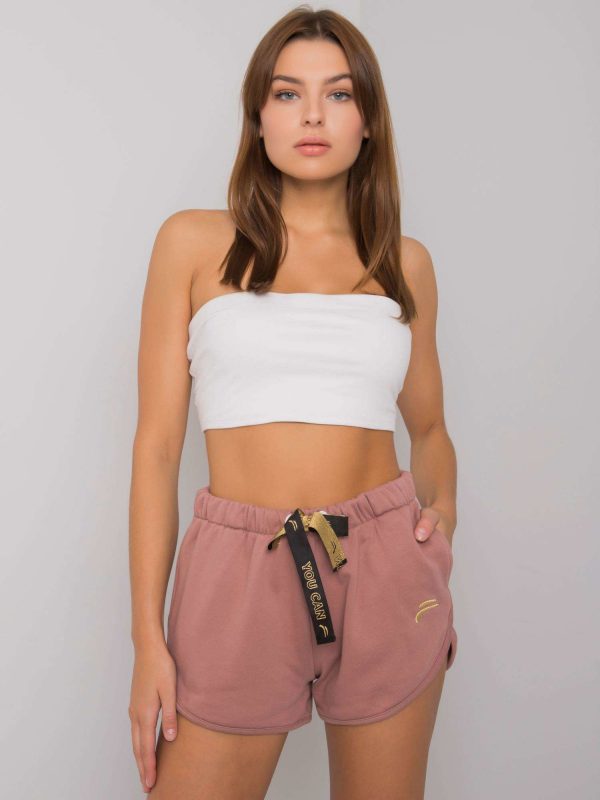 Jadey Light Brown Sports Shorts FOR FITNESS