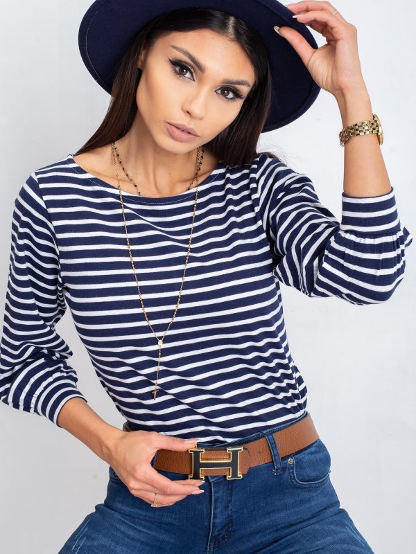 Navy blue and white Marine blouse