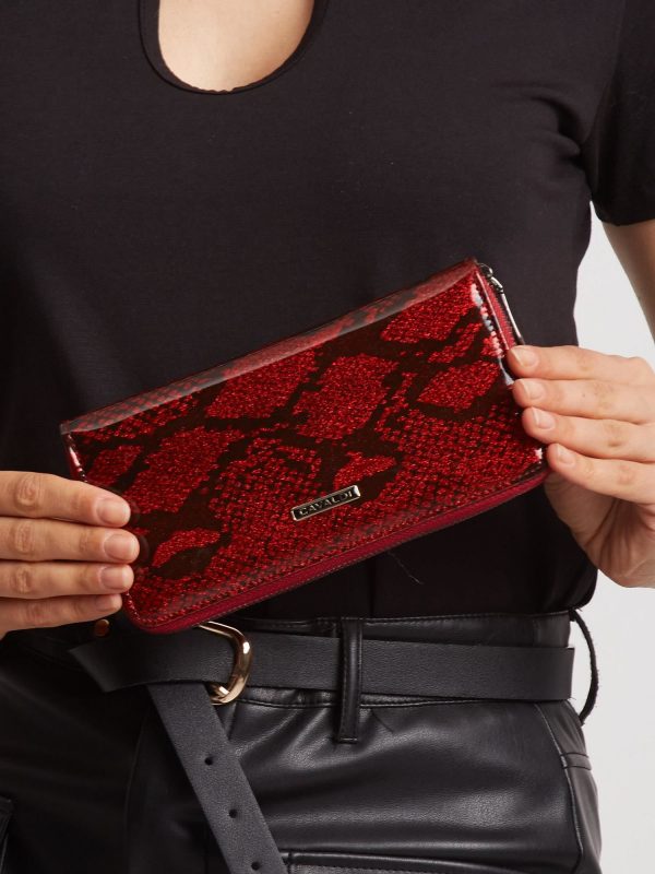 Dark Red Patent Leather Wallet