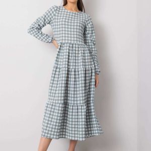 Mint plaid dress Pasadena RUE PARIS