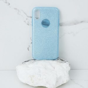 Blue glitter case for iPhone X