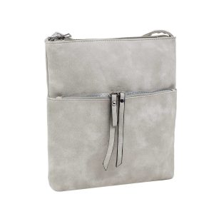 Grey eco leather ladies handbag