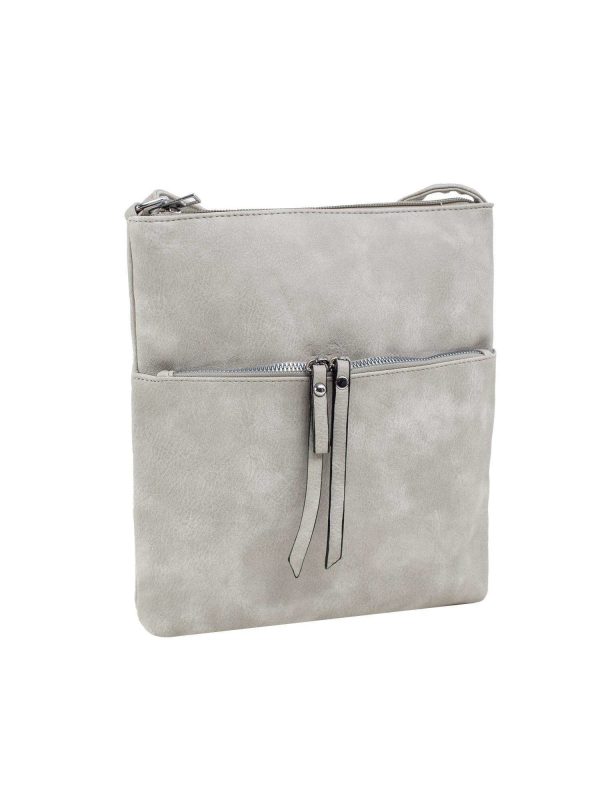 Grey eco leather ladies handbag