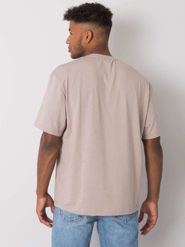 Beige T-shirt for men's cotton Archer LIWALI