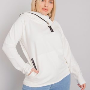 Ecru Hoodie Plus Size Akeiyla