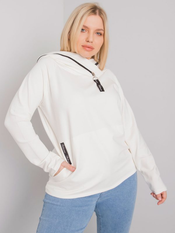 Ecru Hoodie Plus Size Akeiyla