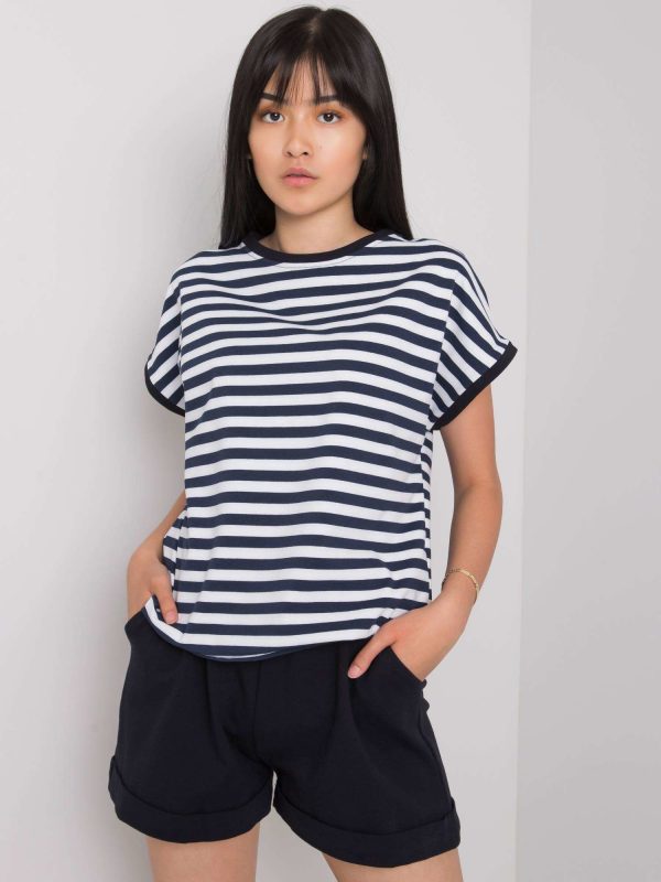 Navy blue and white casual set Elsa RUE PARIS