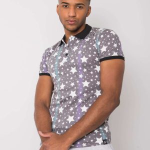 Dark Grey Jaxton Printed Men's Polo Shirt