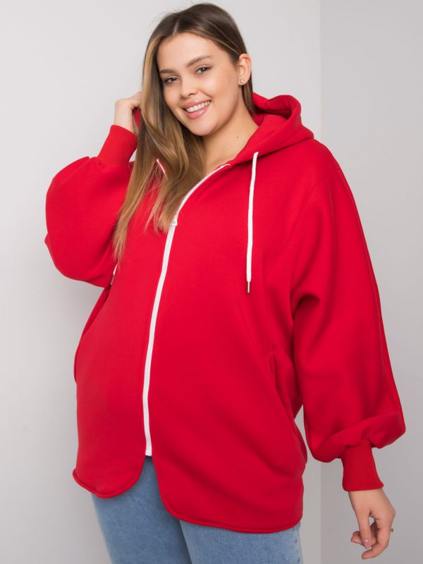 Ella Red Plus Size Hoodie