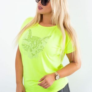 Fluo yellow t-shirt Moment PLUS SIZE