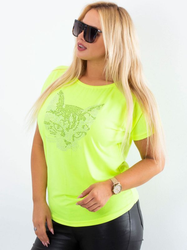 Fluo yellow t-shirt Moment PLUS SIZE