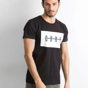 Black Men's Print T-Shirt