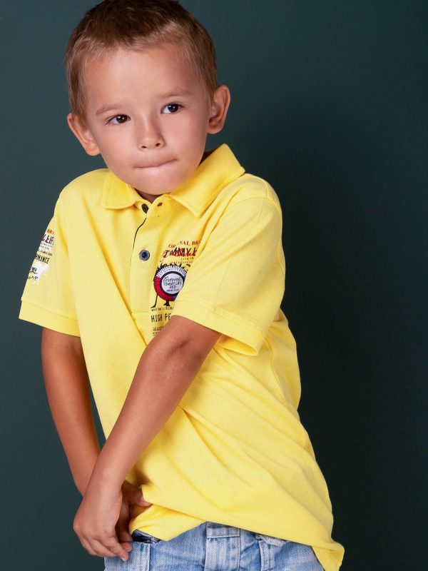 TOMMY LIFE Yellow Boy's Polo Shirt