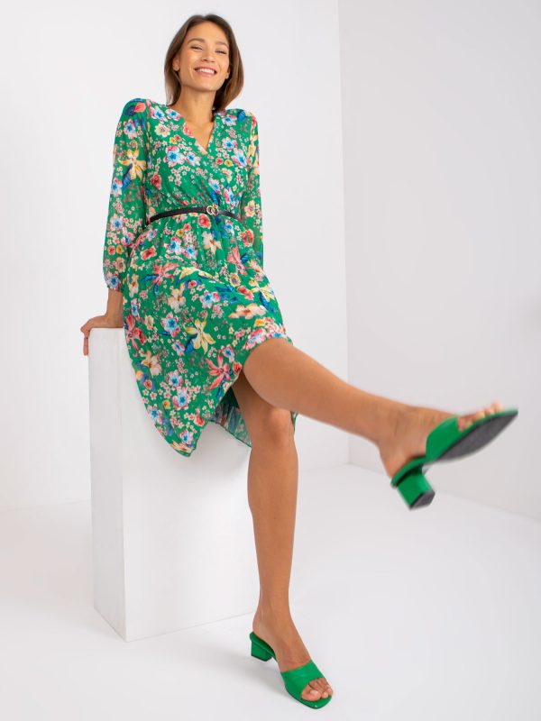 Annie's green flower midi dress