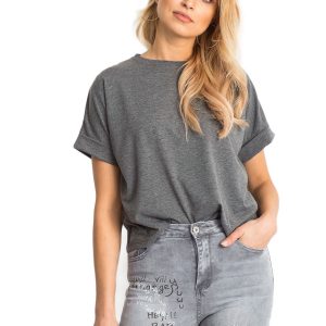 Dark grey melange t-shirt Woodland