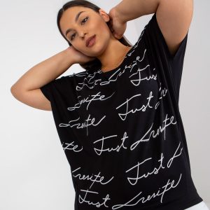 Black Plus Size Cotton T-Shirt