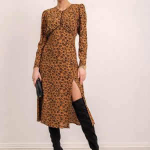 BSL Brown Dot Dress