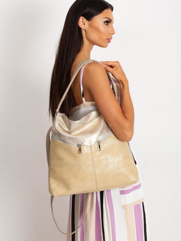 Dark beige eco-leather bag