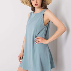 Susan RUE PARIS Blue and Grey Casual Dress