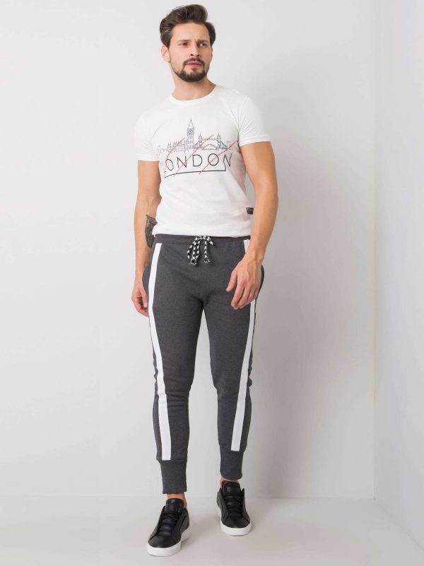 Dark Grey Skeleton Men's Sweatpants