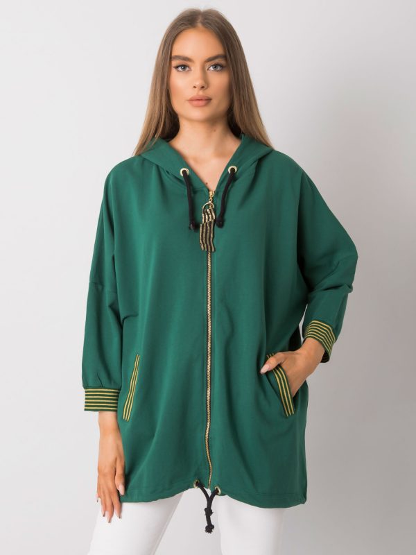 Dark Green Oversize Hoodie Bertille