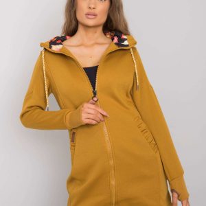 Dark Gold Zipper Sweatshirt Emilea