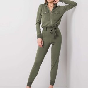 Khaki knitted jumpsuit Johanna RUE PARIS